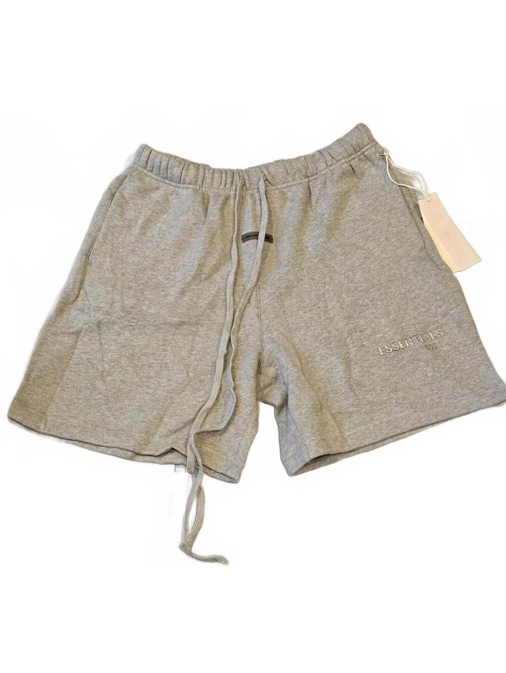 Fear of God Essentials Heather Gray Fleece Sweat Shorts Large